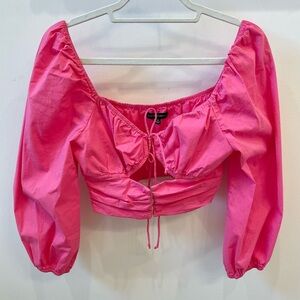 Apricot Lane bustier puff sleeve top